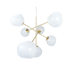 Lampadario Melt Tom Dixon Grande Opale/oro