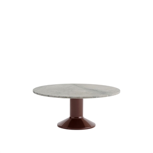 Tavolo da Pranzo Muuto Center Ø90 Marmo Grigio /Rosso Scuro