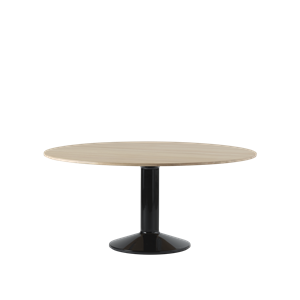 Tavolo da Pranzo Centrale Muuto Ø160 Rovere Oliato/ Nero