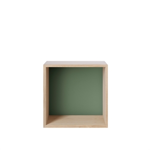 Muuto Mini Sistema di Scaffalature Impilate Rovere Medio/ Verde Polvere