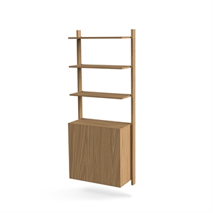 Mazo MOD Modello 7 Sistema di Scaffalature 2x1925 Binario + 3 Ripiani + Mobiletto Rovere