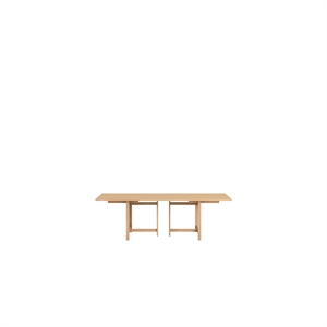 Tavolo da Pranzo Rettangolare MOEBE 160x90 con 2 Prolunghe Color Pesca Tenue