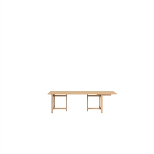 Tavolo da Pranzo Rettangolare MOEBE 220x90 con 1 Prolunga Color Pesca Tenue
