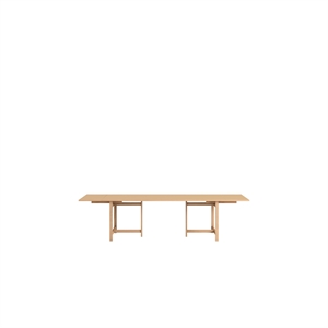 Tavolo da Pranzo Rettangolare MOEBE 220x90 con 2 Prolunghe Color Pesca Tenue
