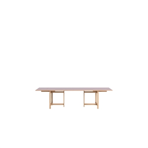 Tavolo da Pranzo Rettangolare MOEBE 220x90 con 2 Prolunghe Lilla Tenue