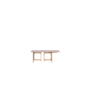 Tavolo da Pranzo Rettangolare MOEBE 160x90 con 1 Prolunga Lilla Chiaro