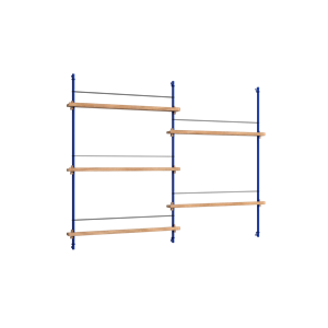 Scaffale Per Riviste Moebe MS.115.2 Rovere affumicato/Blu Profondo