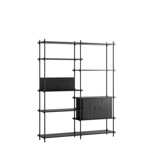 Libreria Moebe Shelving High Nero/ Nero