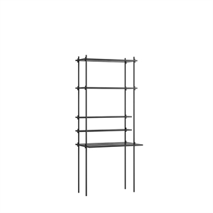 Sistema di Scaffalature MOEBE S.200.1.D Nero/ Nero