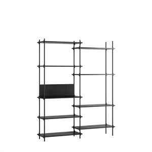 MOEBE S.200.2.A Sistema di Scaffalature Nero/ Nero