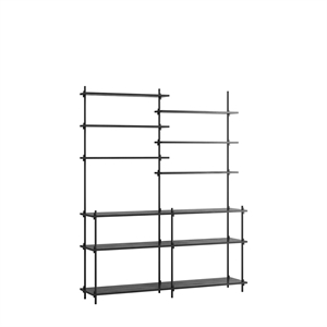 Sistema di Scaffalature MOEBE S.200.2.D Nero/ Nero