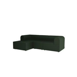 Divano Montana Paradigm A 3 Posti con Pouf Sinistro S975-Steelcut975