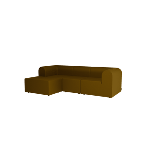 Divano Montana Paradigm A 3 Posti con Pouf Sinistro S985-Steelcut985