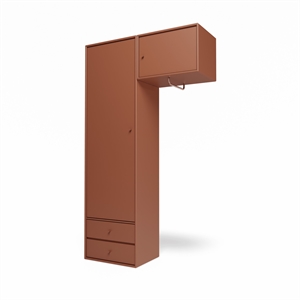 Armadio Montana Selection Attire II con asta appendiabiti 146-Nocciola