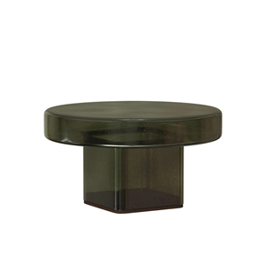 Tavolino da Caffè NORR11 Naked H30 Verde Bottiglia/vetro