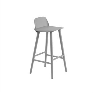 Sgabello da Bar Muuto Nerd Grigio H75