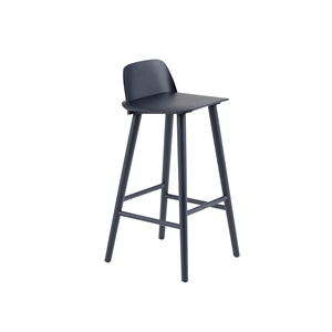 Muuto Nerd Sgabello Bar Blu Blu H75