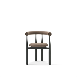 Sedia da pranzo Bukowski New Works Nero/Wooly Plus 1008