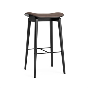 NORR11 NY11 Sgabello da Bar H65 cm Nero/ Marrone Scuro 21001