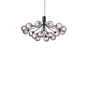 Lampadario Nuura Apiales 18 Satinato Nero/ Optic Smoke