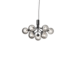 Lampadario Nuura Apiales 9 Satinato Nero/ Optic Smoke