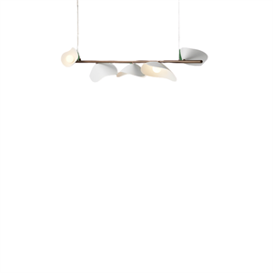 Lampadario Lineare Nuura Florii 5 Bronzo scuro/Bianco