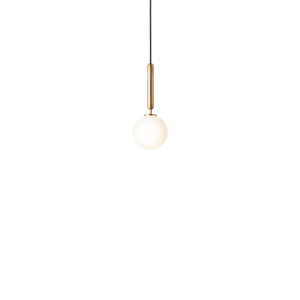 Nuura Miira 1 Lampadario in Ottone e Bianco Opale Piccolo