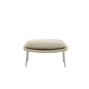 Vitra Slow Ottoman Flocca 0650/ Beige 02/ Cromo