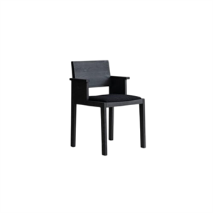 Vaarnii 016 Maasto Sedia da Pranzo con Braccioli e Seduta Imbottita Nero/Quadrato 0194