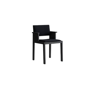 Vaarnii 016 Maasto Sedia da Pranzo con Braccioli e Sedile/schienale Imbottito Nero/quadrato 0194