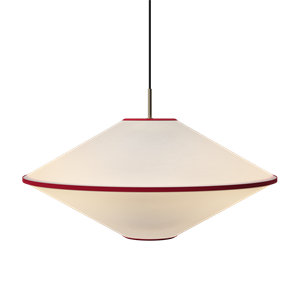 Lampadario Edgeform Taft Ø65 Rosso/ Bianco Sporco