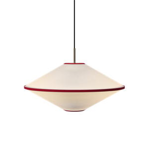 Lampadario Edgeform Taft Ø52 Rosso/ Bianco Sporco