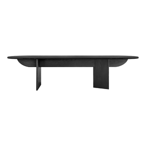 Tavolo da pranzo Louise Roe Pillabout 03 L300 in rovere laccato nero