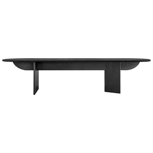 Tavolo da pranzo Louise Roe Pillabout 04 L400 in rovere laccato nero