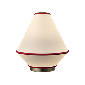 Lampada Trasportabile Edgeform Tafta Rosso/ Bianco Sporco