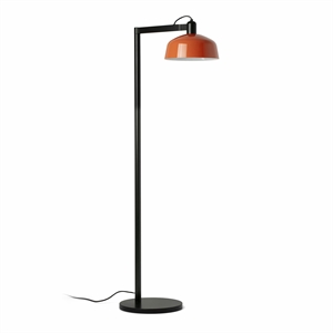 Lampada da Terra Faro TATAWIN Nero Satinato/Arancione Rossastro