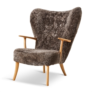 Poltrona Nordic Warm Pragh in Pelle di Pecora Drake/rovere Oliato Naturale