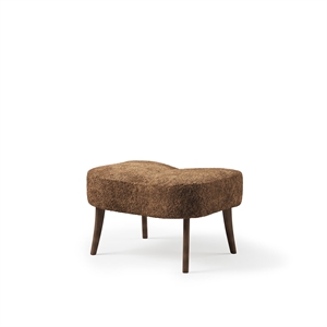 Pouf Pragh in Caldo Stile Nordico in Pelle di Pecora Drake/rovere Oliato Affumicato
