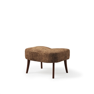 Pouf Nordic Pragh Caldo in Pelle di Pecora Drake/ Noce