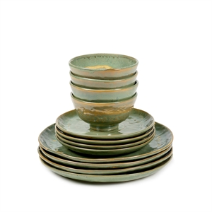 Set iniziale Serax Pure, confezione da 12 pezzi, colore verde mare.
