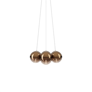 Lampadario Lodes Random Cloud 7 Ø23 3000K Bronzo lucido/Vetro