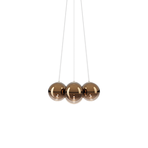 Lampadario Lodes Random Cloud 7 Ø23 2700K Bronzo lucido/Vetro