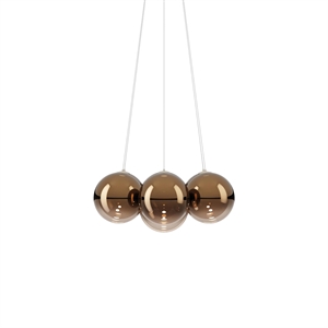 Lampadario Lodes Random Cloud 7 Ø28 2700K Bronzo lucido/Vetro