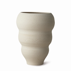 Vaso Curvo N. 60, Sintonizzato A Mano, Collezione Ro, Colore Vaniglia