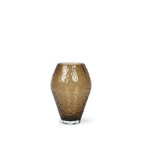 Vaso Piccolo in Vetro Frantumato Della Collezione Ro, Color Seppia