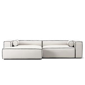 Divano A 3 Posti Decotique Grand Hue Chaise Longue Sinistra Steam/ Bianco/Grigio Grafite