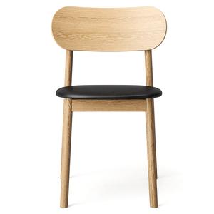 Sedia da Pranzo Decotique Elephant in Rovere Naturale/pelle Nero