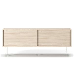 Mobile TV Decotique Vogue con gambe 136 Rovere pigmentato bianco/ Bianco