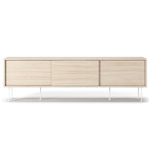 Mobile TV Decotique Vogue con Gambe 180 Rovere Pigmentato Bianco/ Bianco