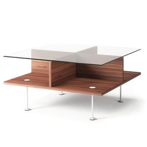 Tavolino da Caffè Decotique Vogue 70x70 Noce/ Bianco